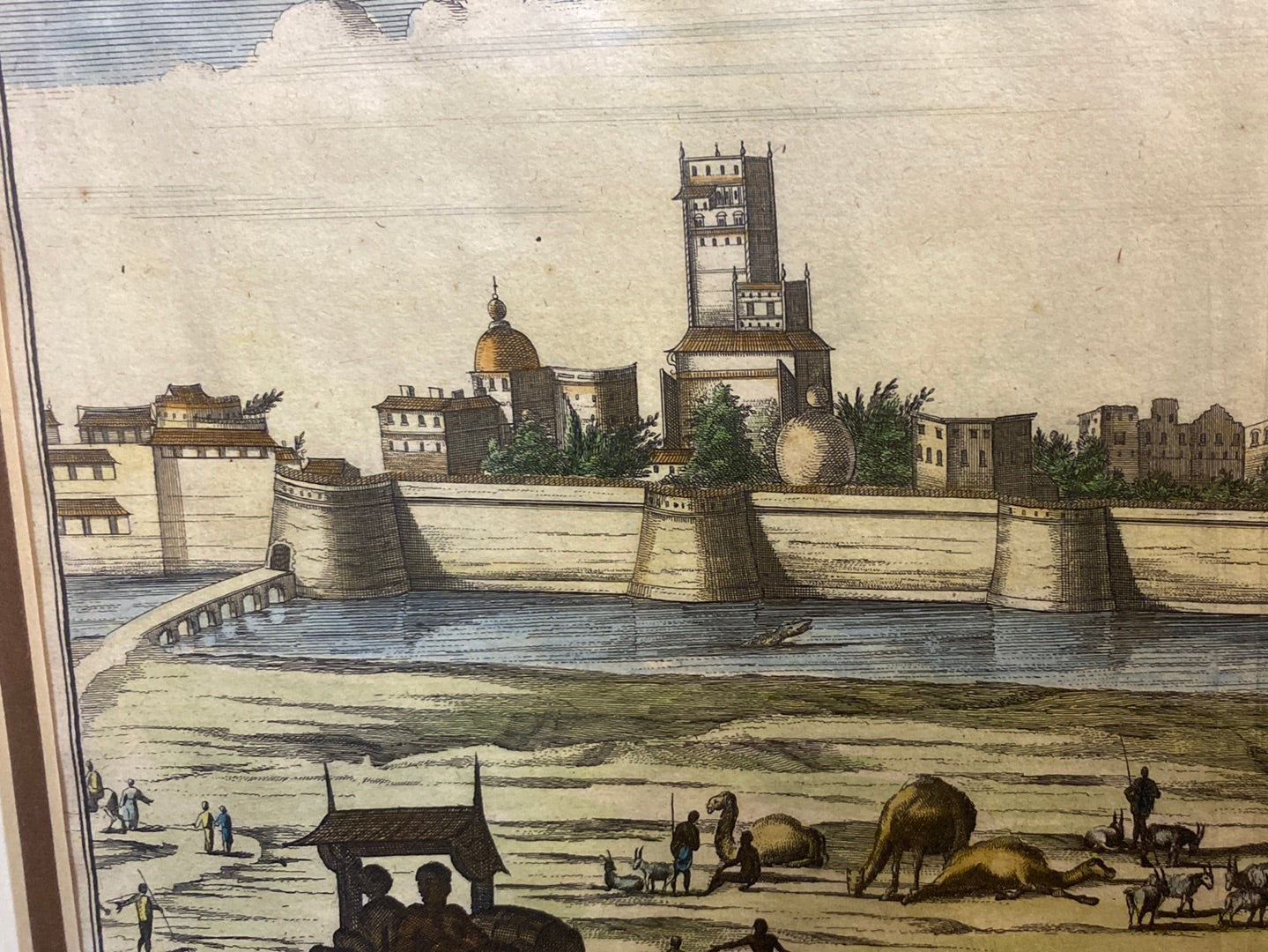 VISAPOUR, CAPITALE DE ROYAUME DE DECAN UNE DES PLUS GRANDES VILLES DE L’ASIE - 1719 Pieter Van der Aa