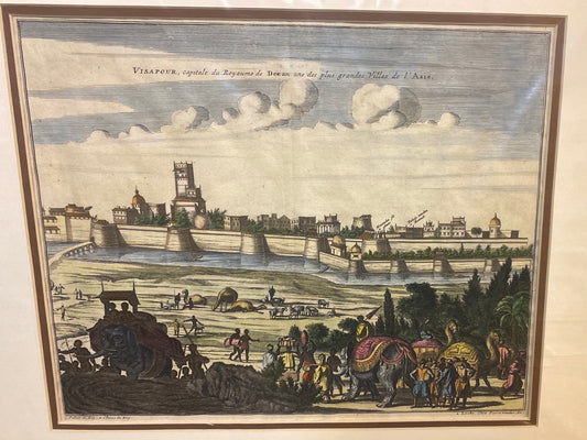 VISAPOUR, CAPITALE DE ROYAUME DE DECAN UNE DES PLUS GRANDES VILLES DE L’ASIE - 1719 Pieter Van der Aa