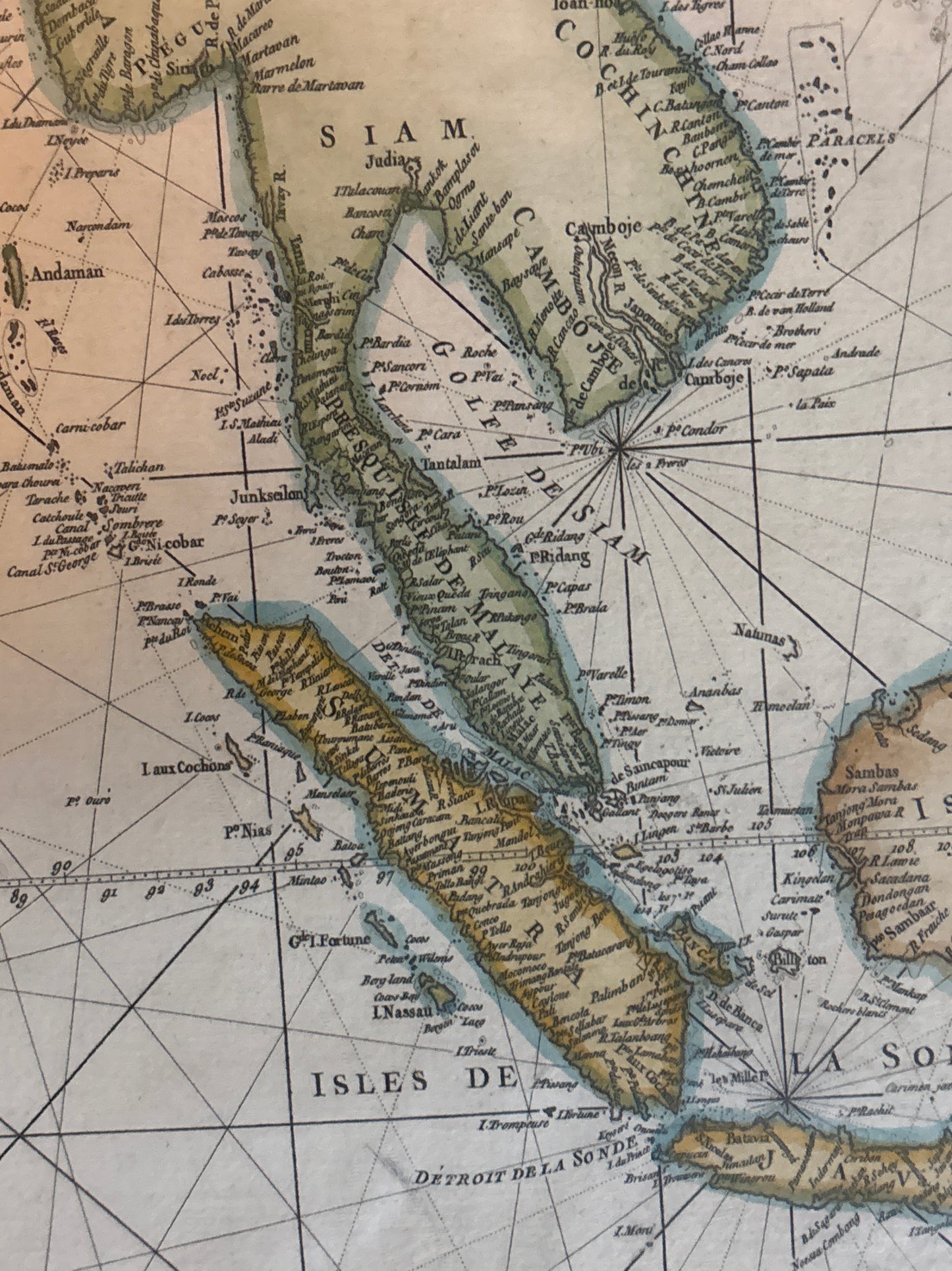 Carte Réduite de l'Ocean Oriental - Mannevillette 1775