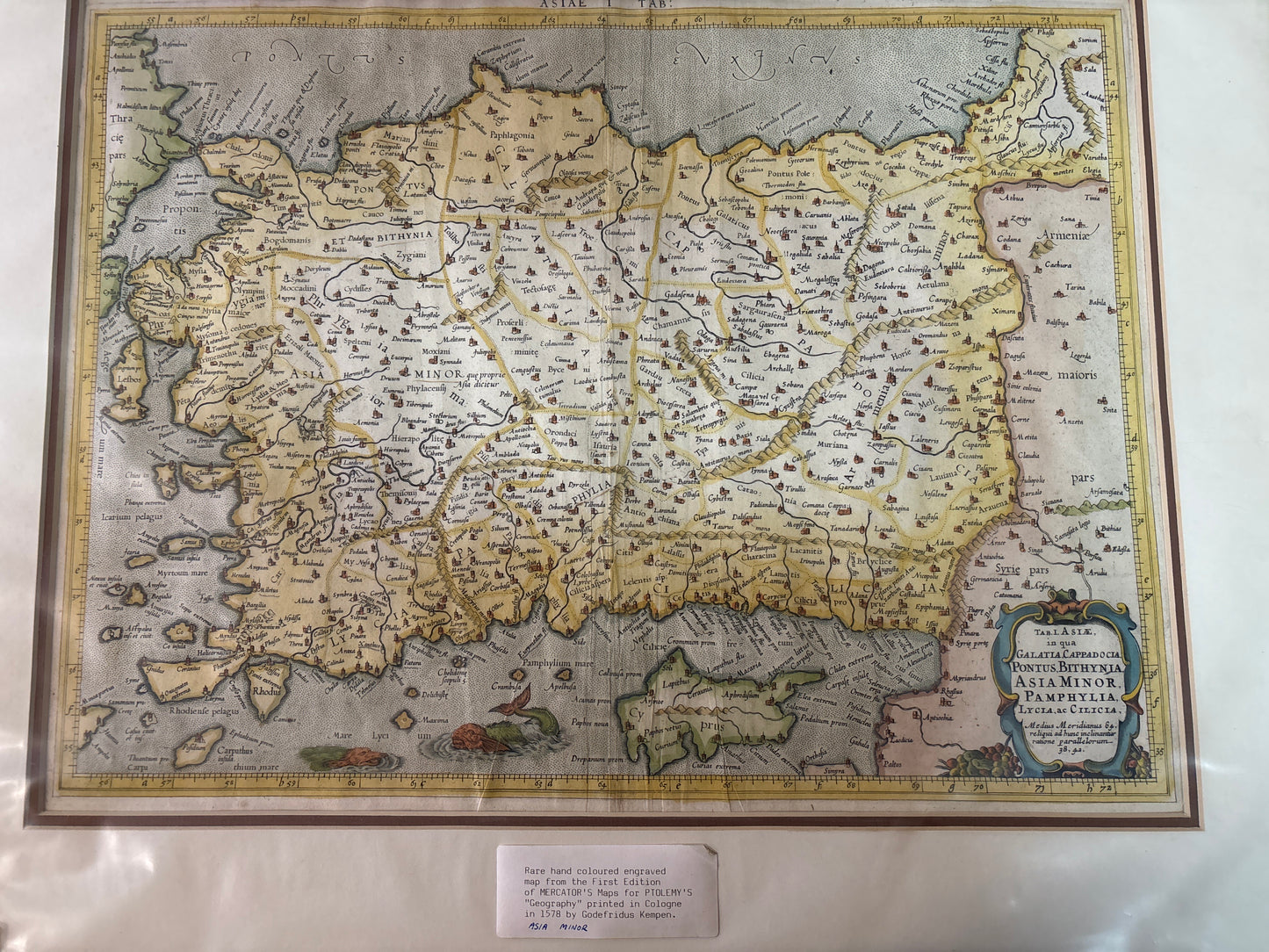 Tab. I. Asiæ (Asia Minor) - Mercator 1578