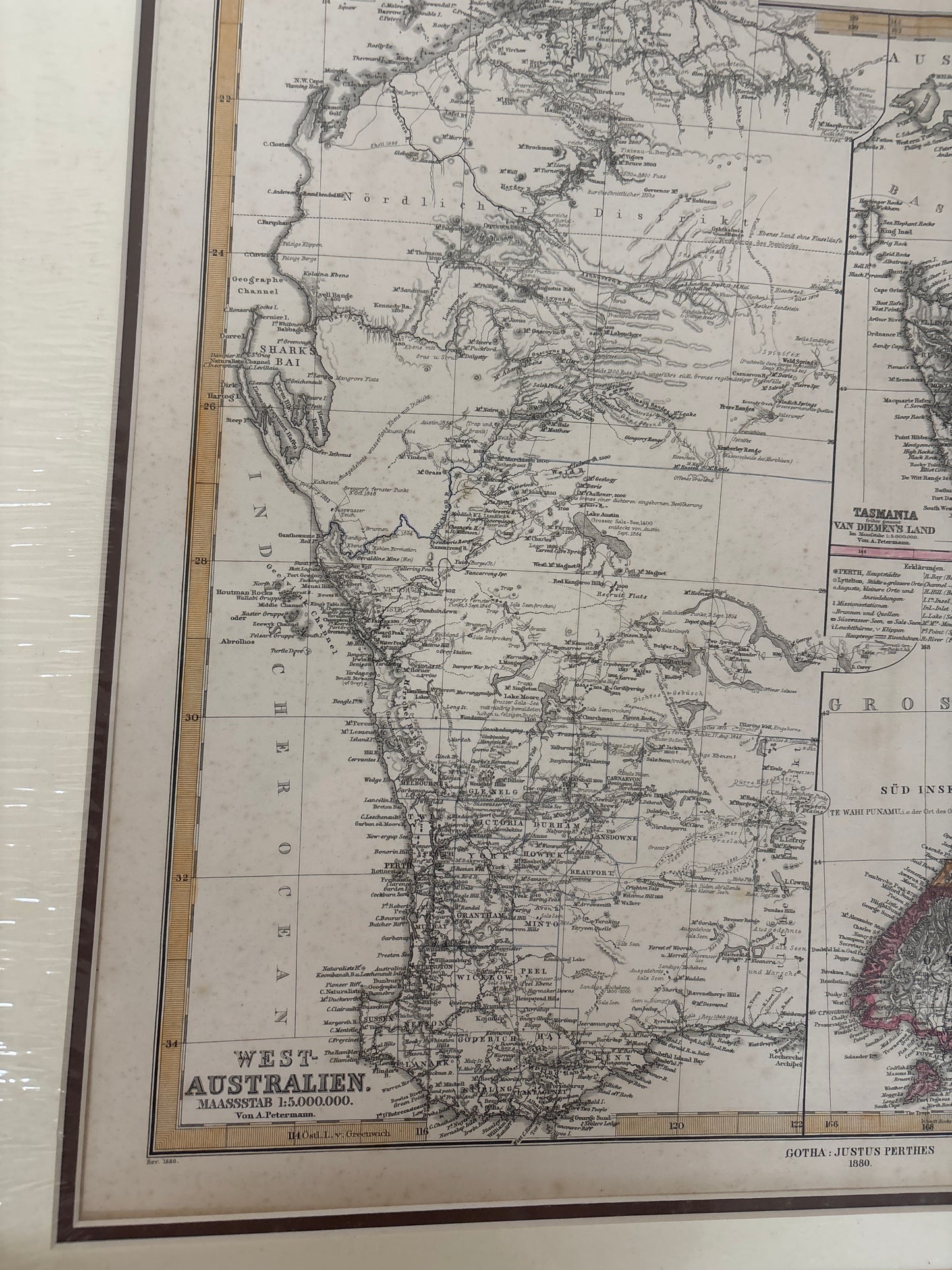 West Australia, New Seeland - Petermann 1880