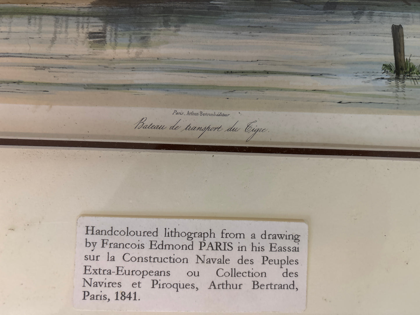 Bateau de transport de Canton - Paris 1841