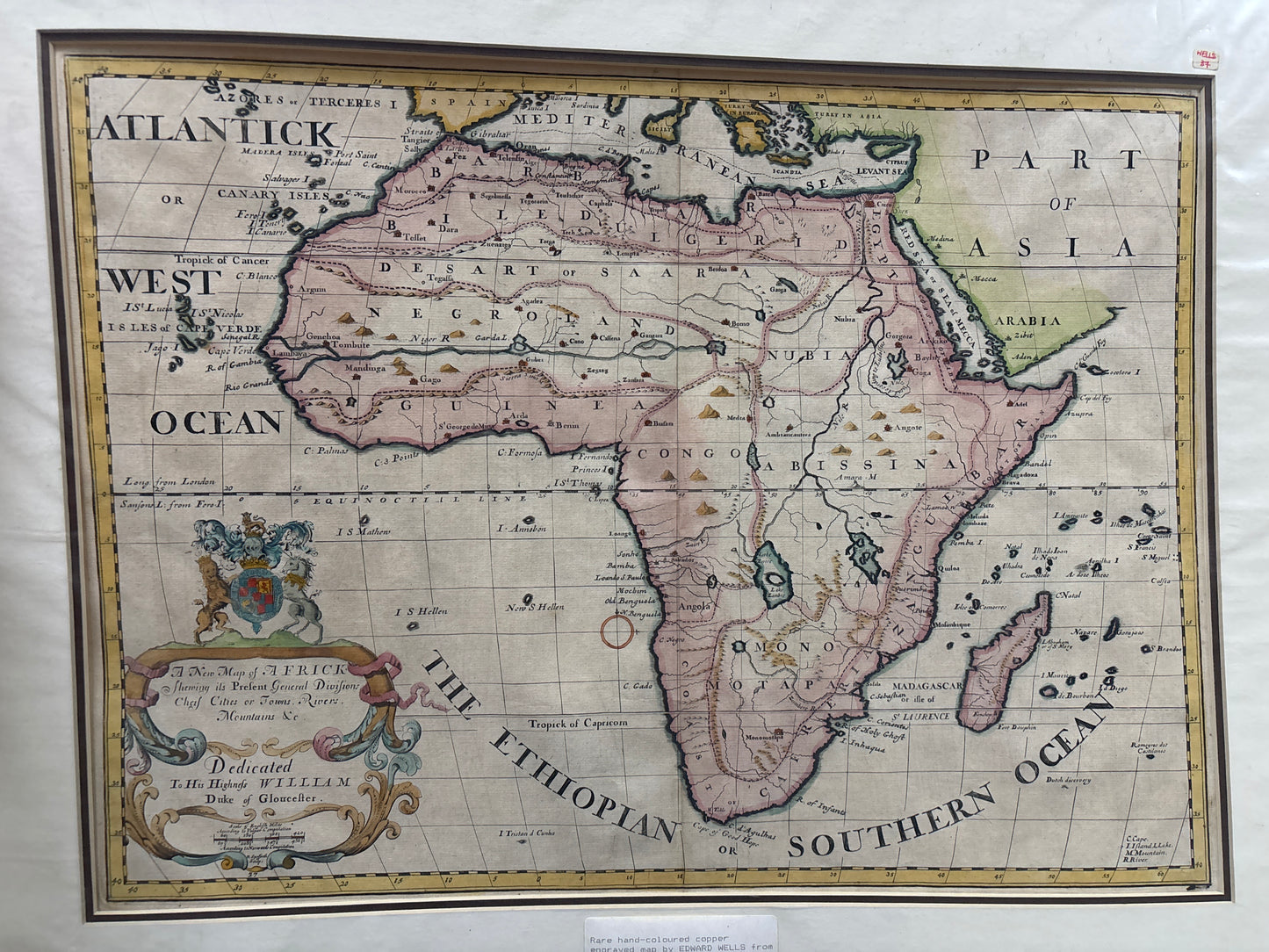 Map of Africa - Wells 1700