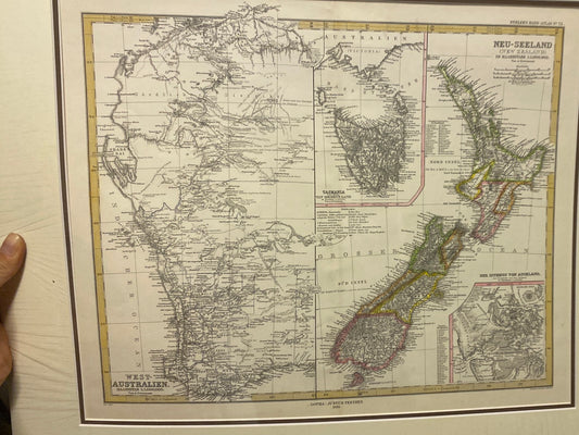 New Zealand/West Australia/Tasmania - Stieler 1880