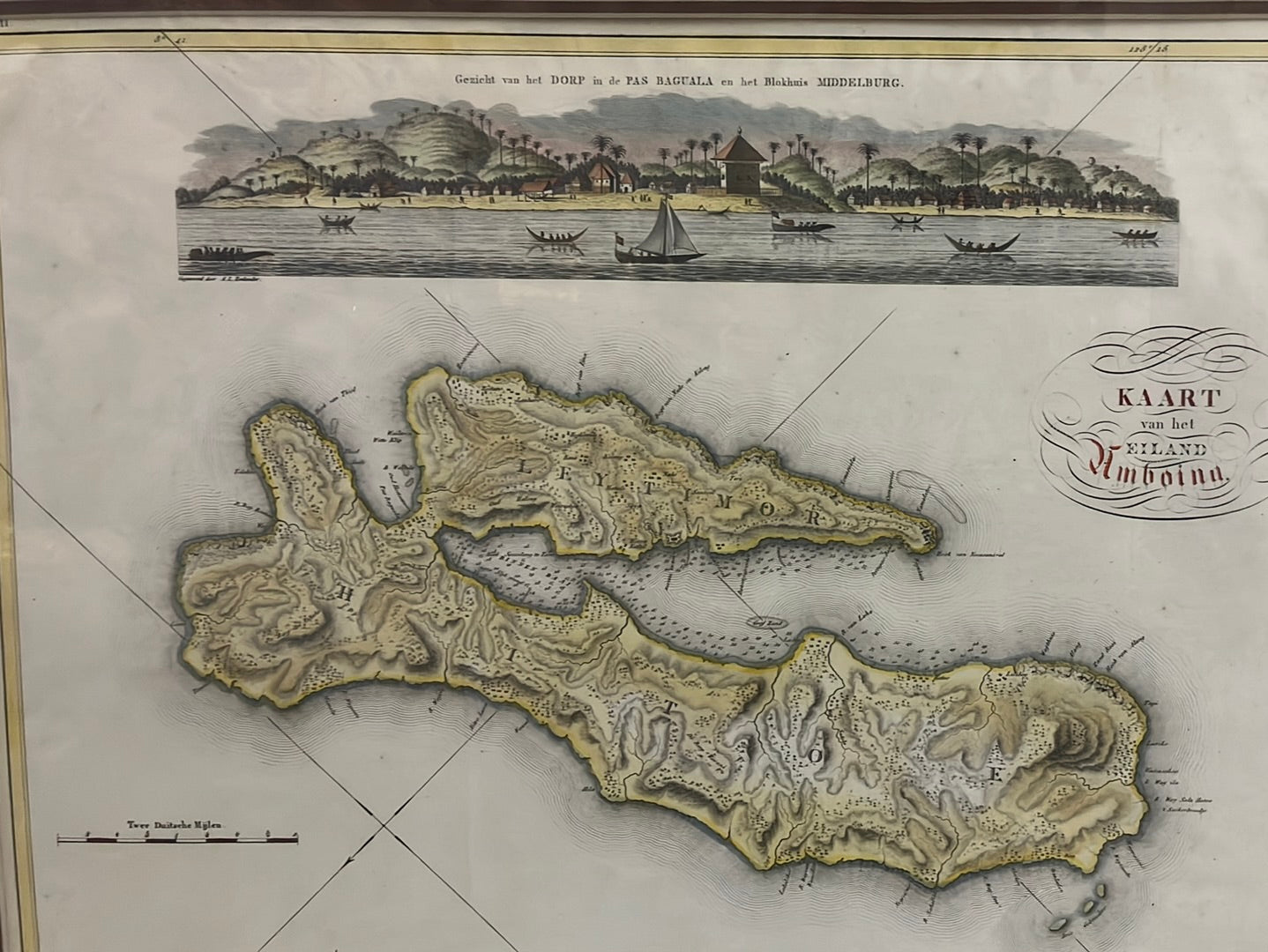Kaart van het Eiland Amboina - van den Bosch 1818