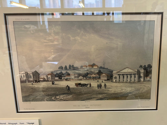 Vue du Temple Protestant - Valliant 1852