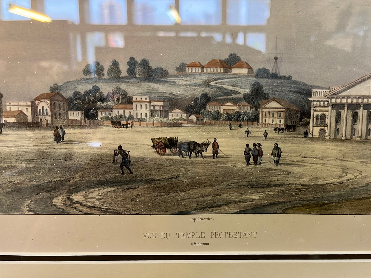 Vue du Temple Protestant - Valliant 1852