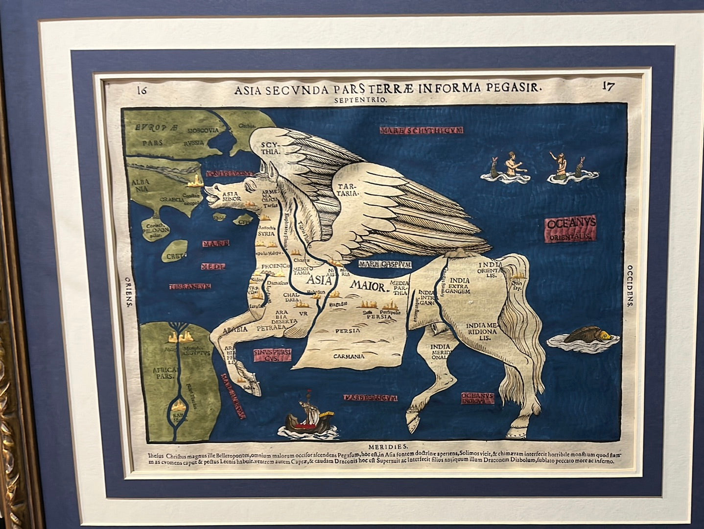 Asia Secvnda Pars Terræ In Forma Pegasir - Bünting 1581