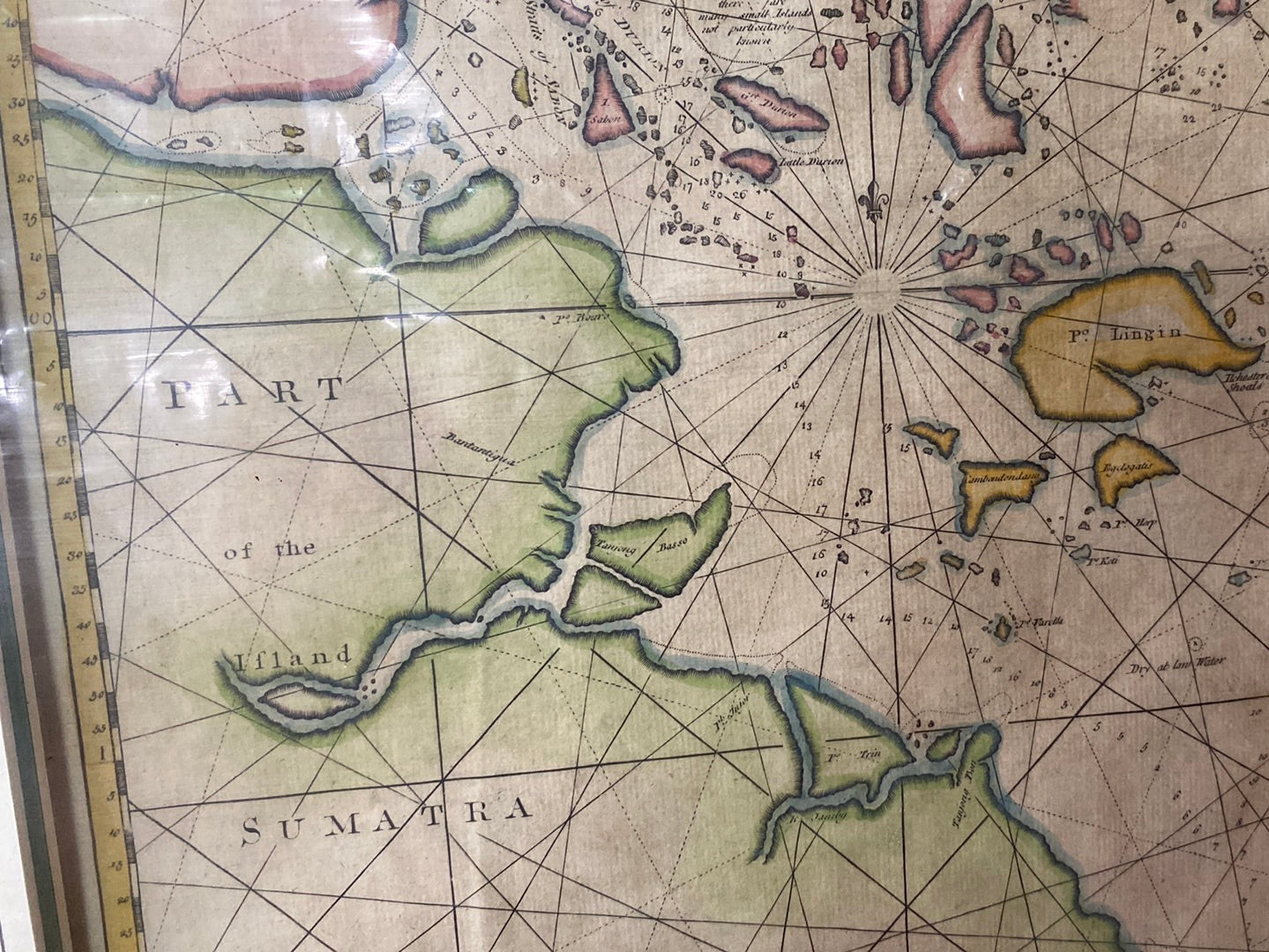 A Chart of the Seas between the Straits of Banca and Po. Timon: with Eastern Part of the Straits of Malacca - Herbert 1760