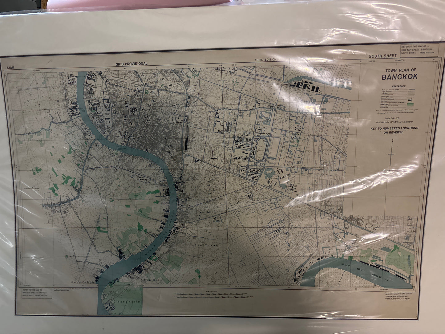 Town Plan of Bangkok (South Sheet) - War Office 1945