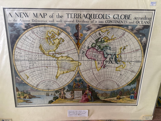 A New Map of the Terraqueous Globe - Wells 1700