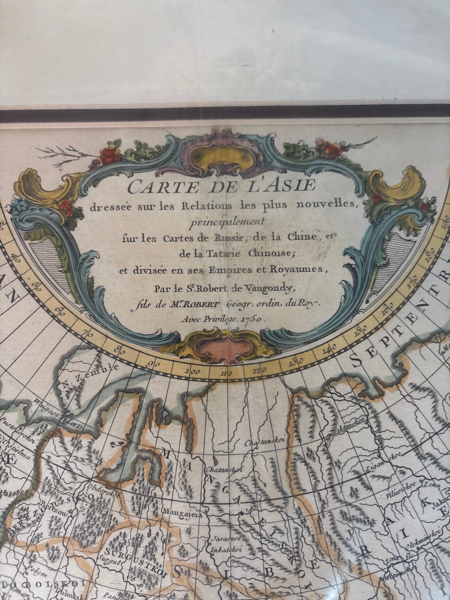 Carte de l’Asie - Vaugondy 1750