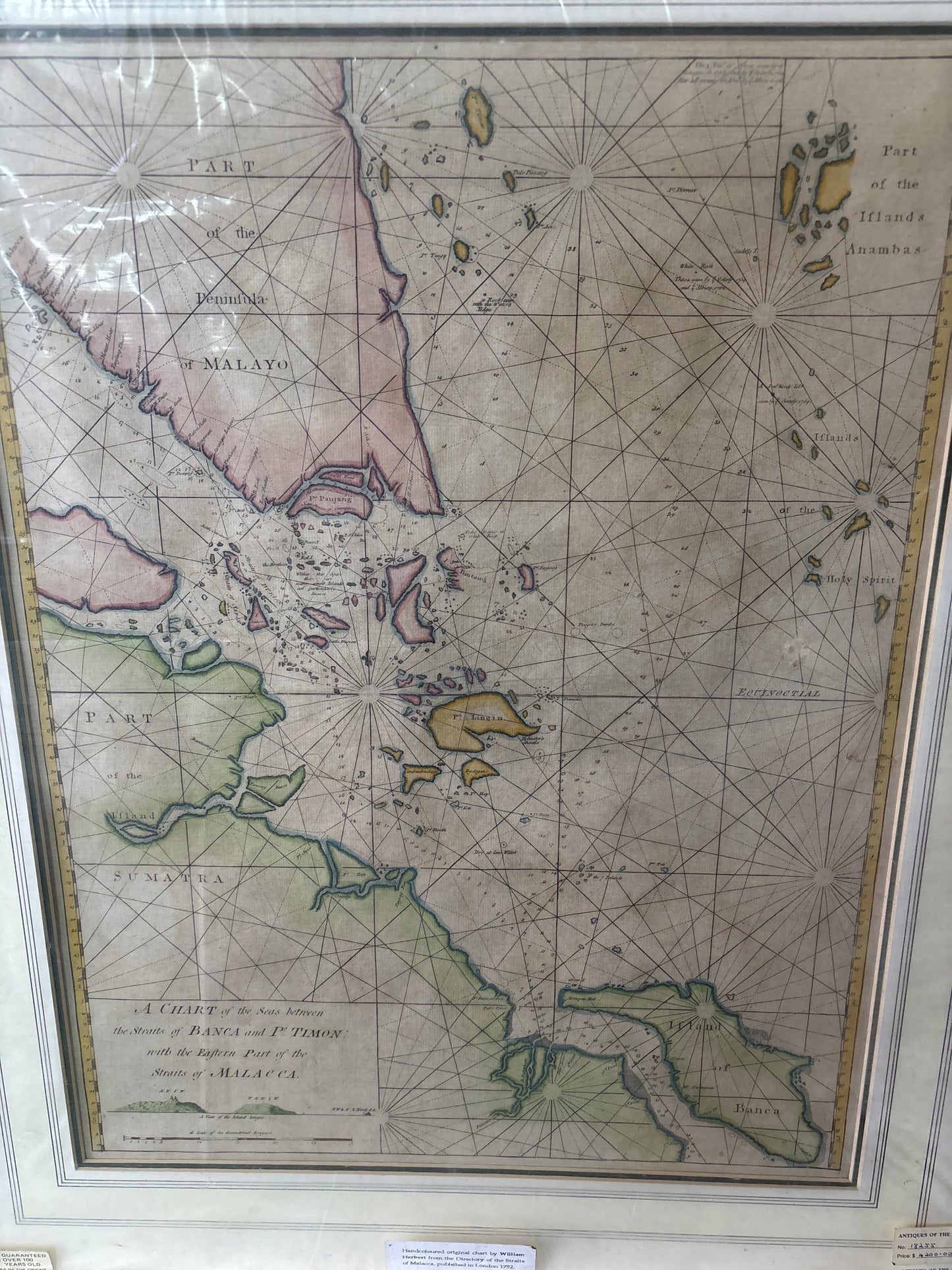 A Chart of the Seas between the Straits of Banca and Pt. Timon - Herbert 1758
