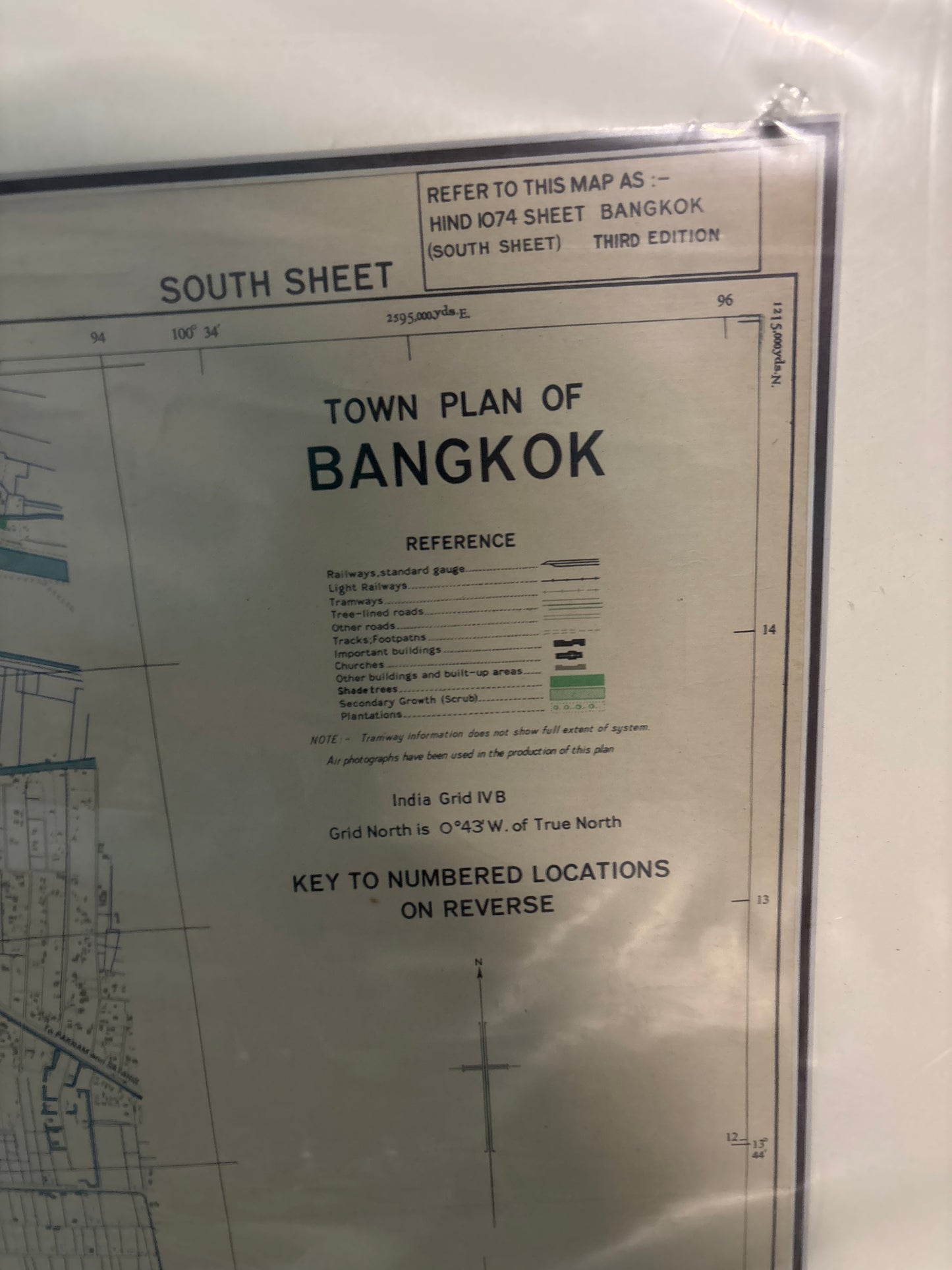 Town Plan of Bangkok (South Sheet) - War Office 1945