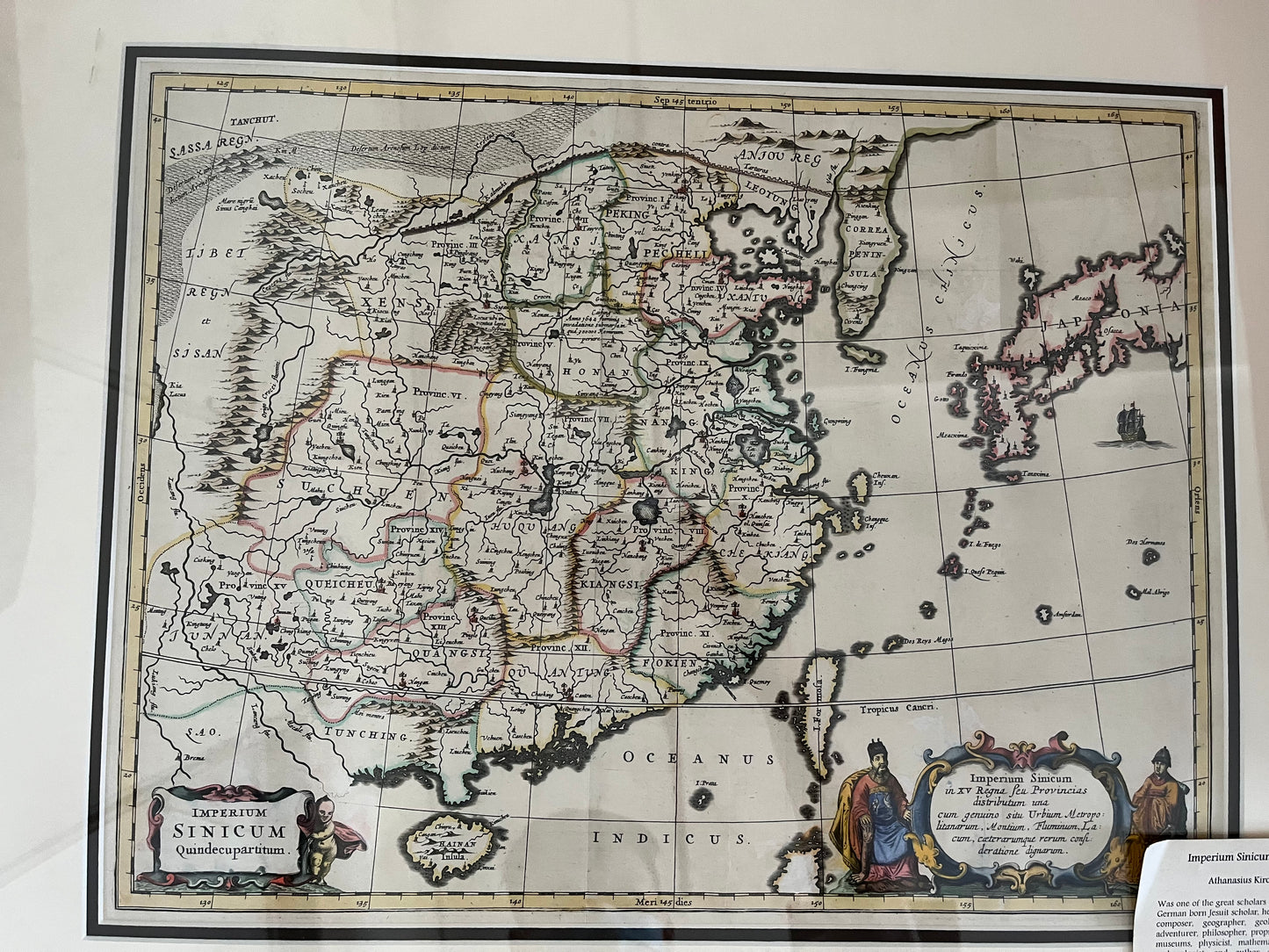 Imperium Sinicum Quindecupartitum - Kircher 1667 (Map of China)