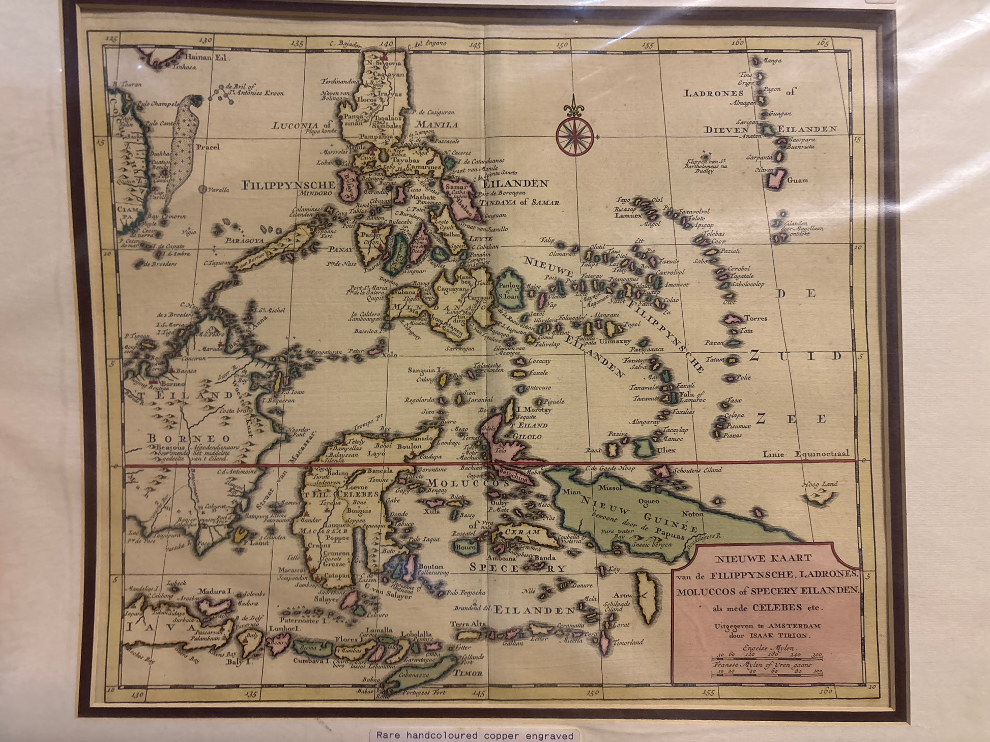Vintage map of the Philippines with decorative elements