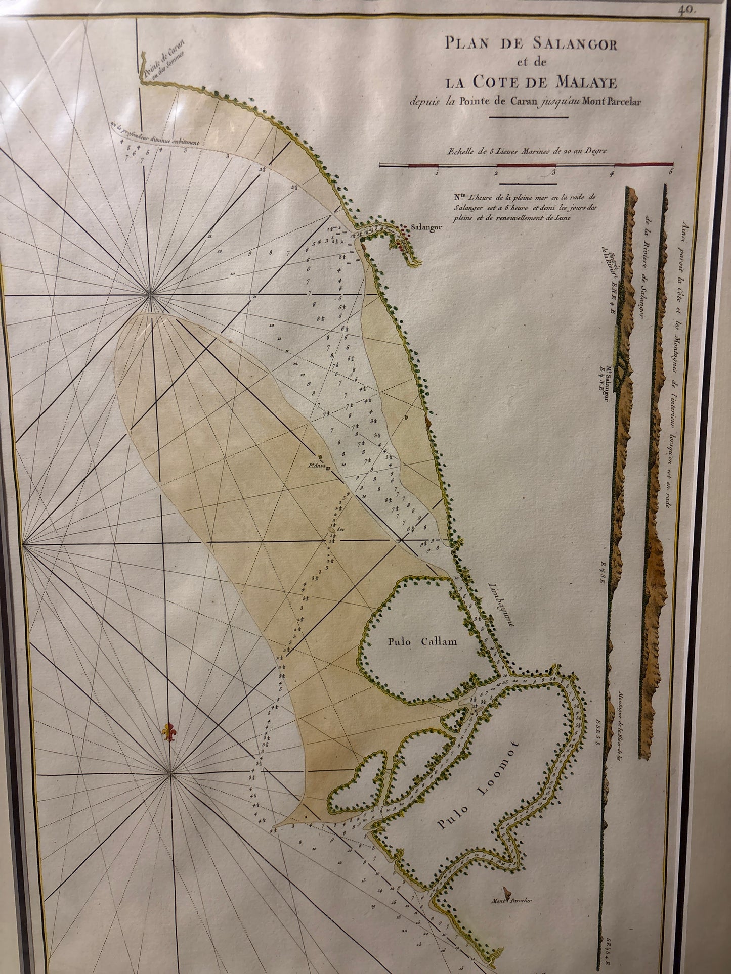 Plan de Selangor (Plan of Selangor and the Coast of Malaya) - Bellin c. 1764