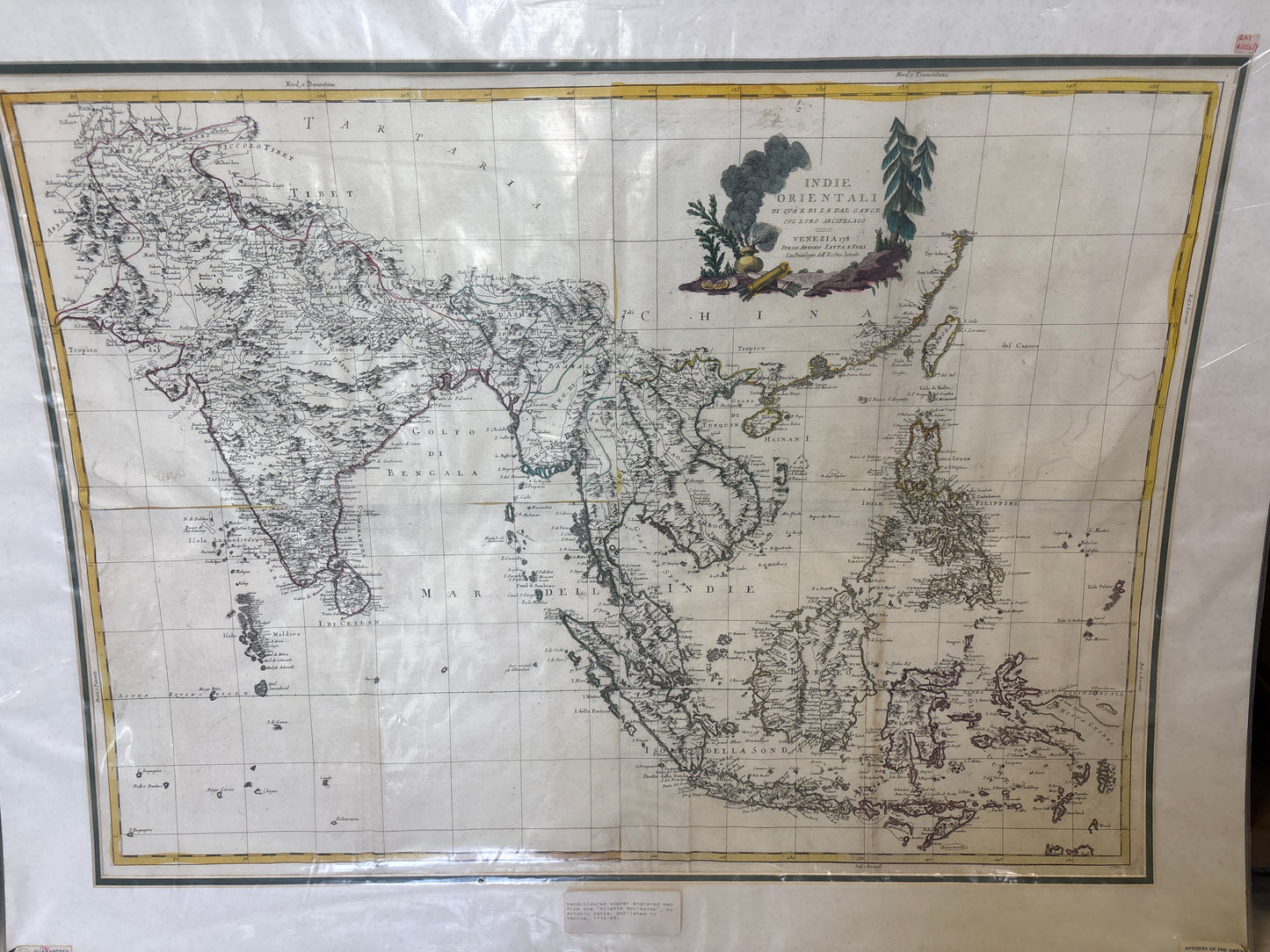 Indie Orientali Di Qua E Di La Dal Gange Col Loro Arcipelago - Zatta 1778