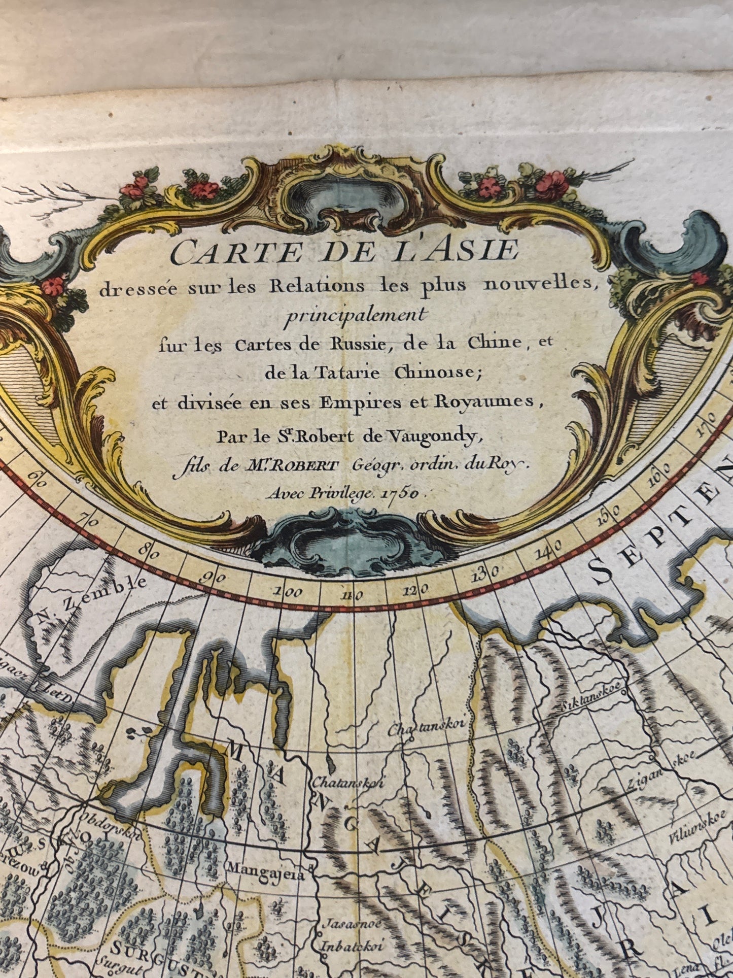 Carte de l’Asie - Vaugondy 1750