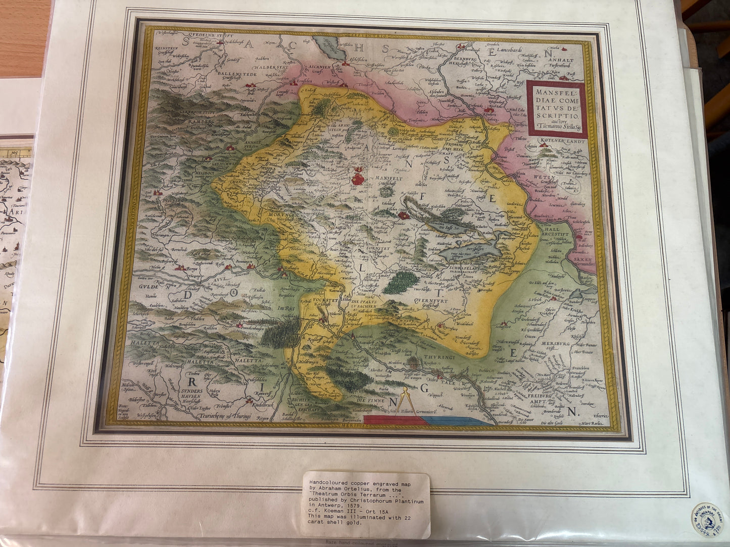 Mansfeldiae Comitatus Descriptio. - Ortelius 1579