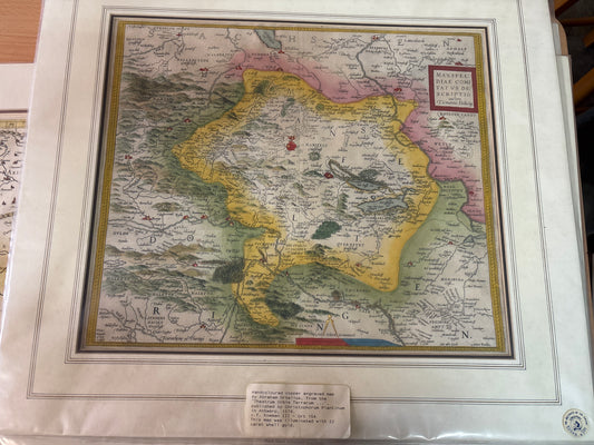Mansfeldiae Comitatus Descriptio. - Ortelius 1579