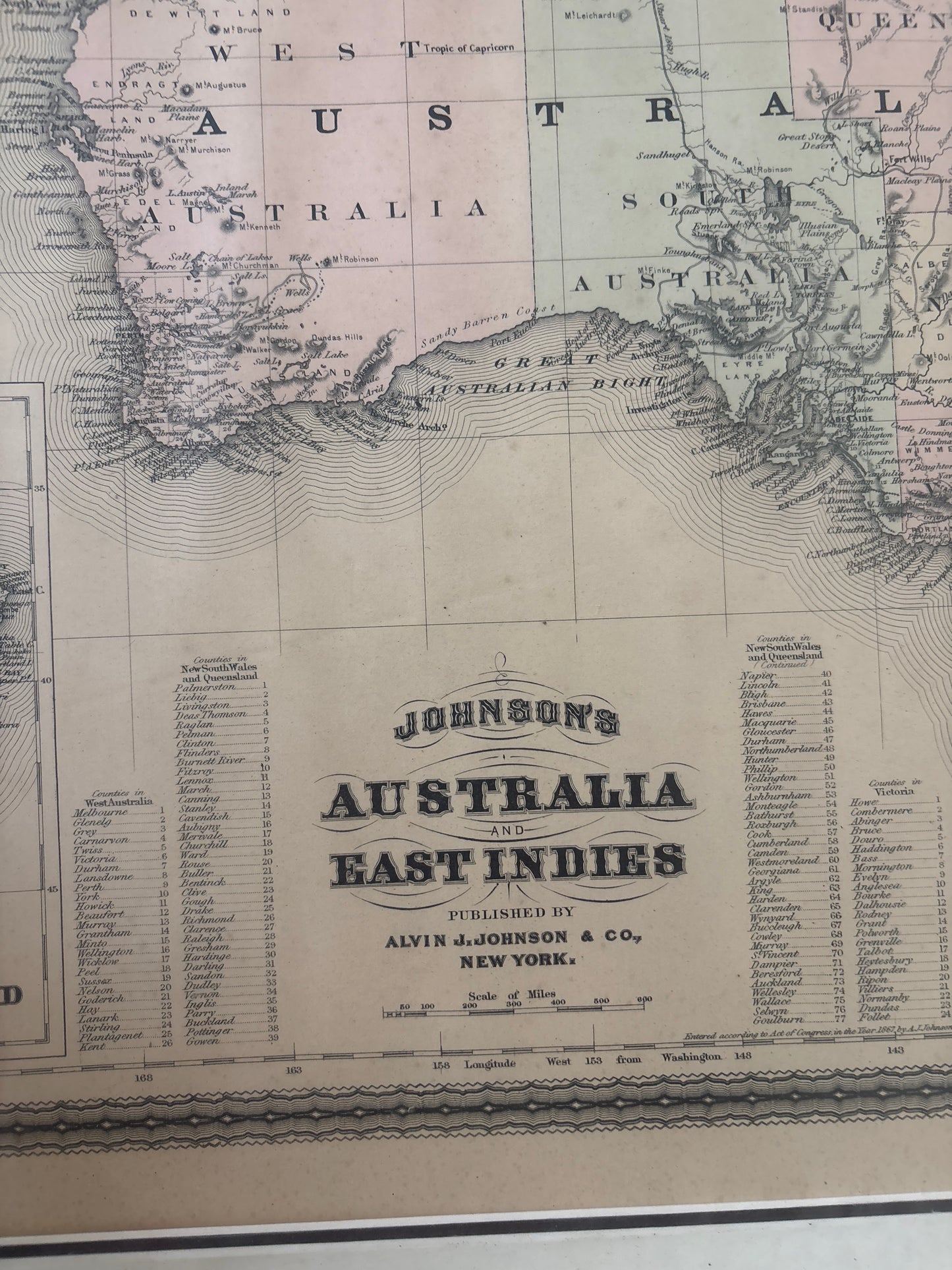 Australia and East Indies - Johnson 1867