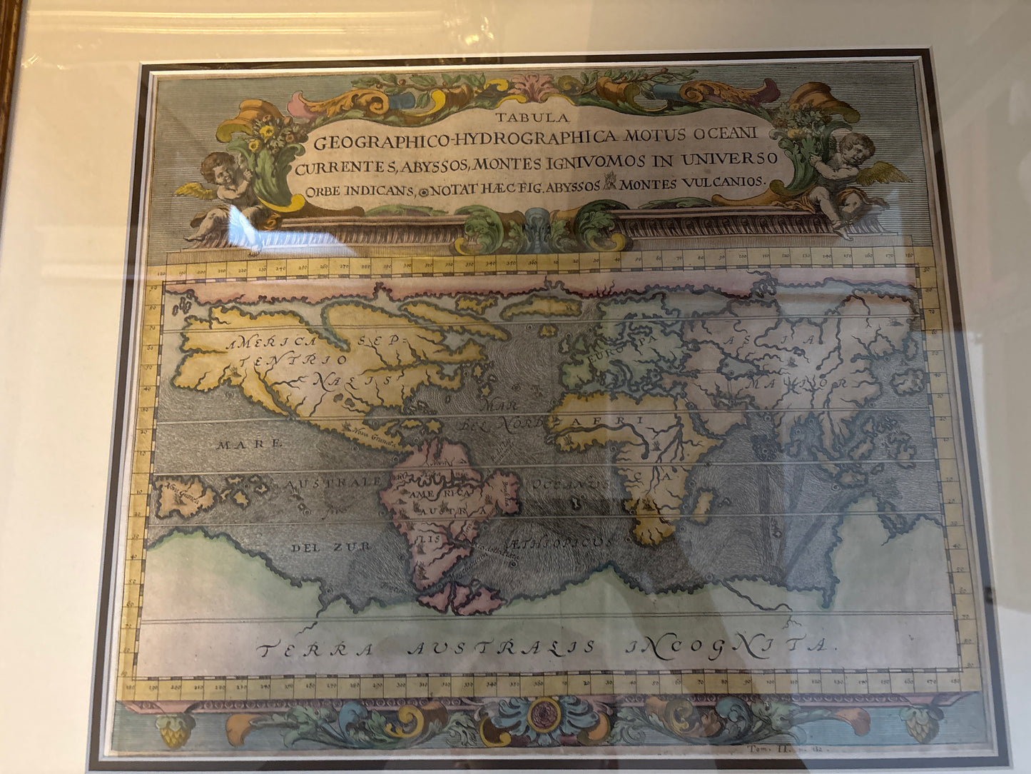 Map of the World (Earliest Map of World to Show Currents) - Kircher 1665