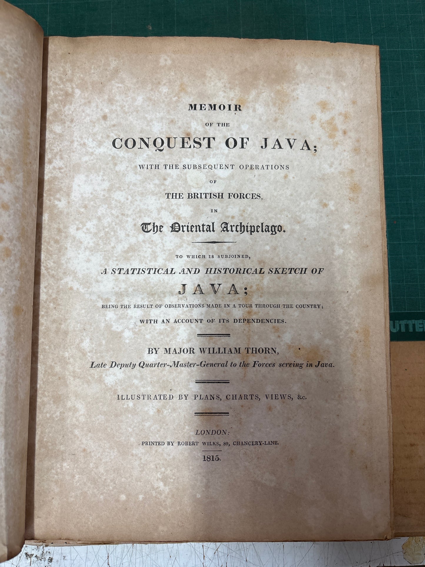 Major William Thorn’s "Conquest of Java" (1815)