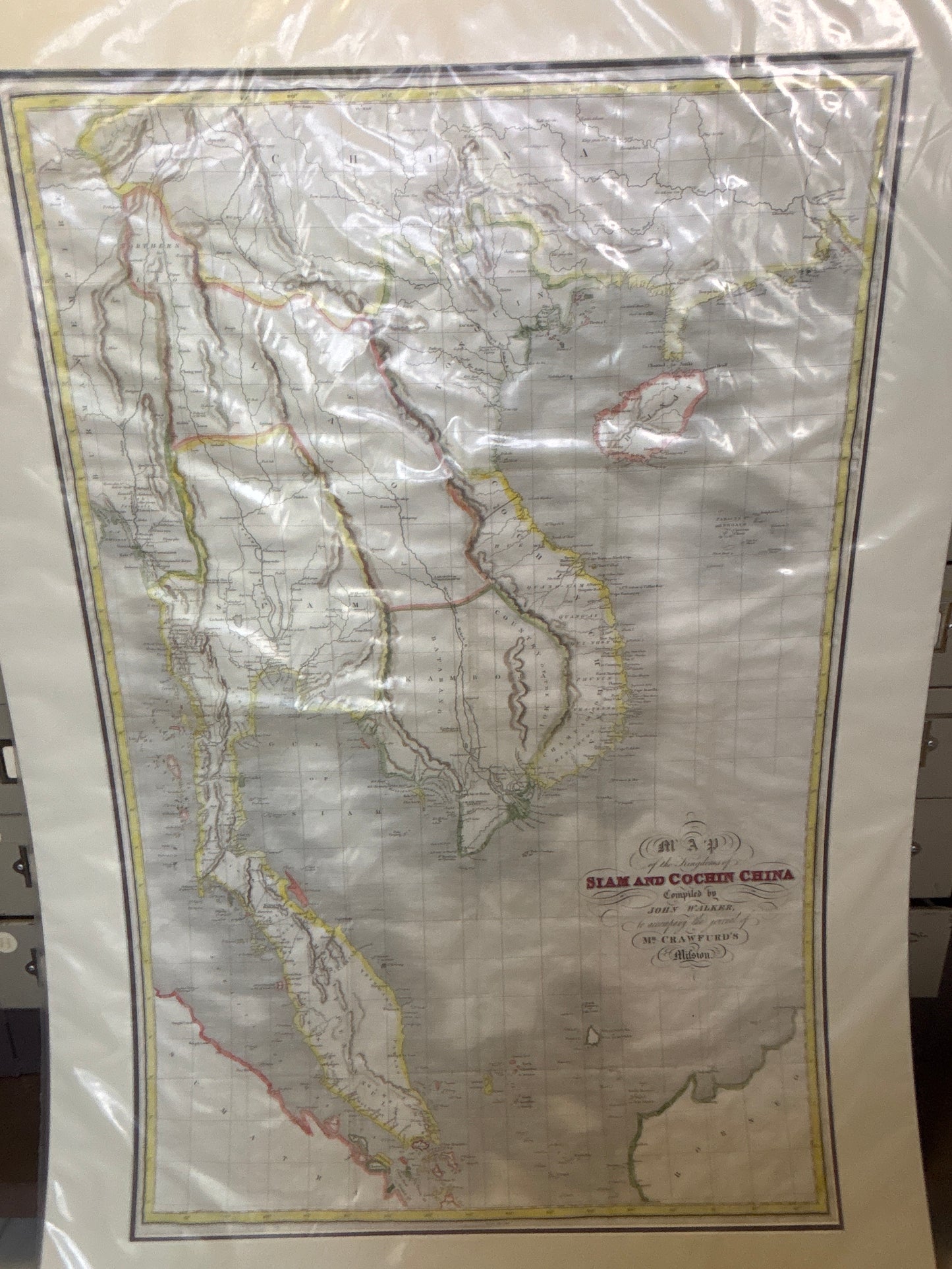 Map of the Kingdoms of Siam and Cochin China - Walker, 1828