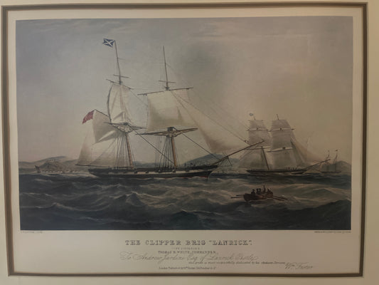 The Clipper Brig "Lanrick" (Off Singapore) - Dutton c.1848