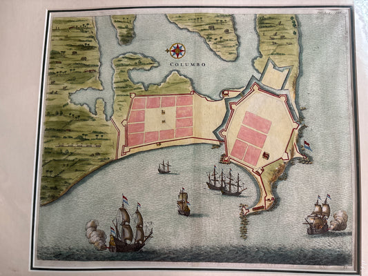 Plan of the City and Castle of Columbo - Valentijn 1724