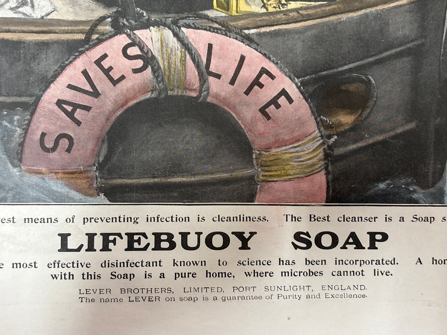 Lifebuoy advertisement - Illustrated London News 1907