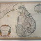 Vintage map of Sri Lanka and surrounding regions with decorative elements.