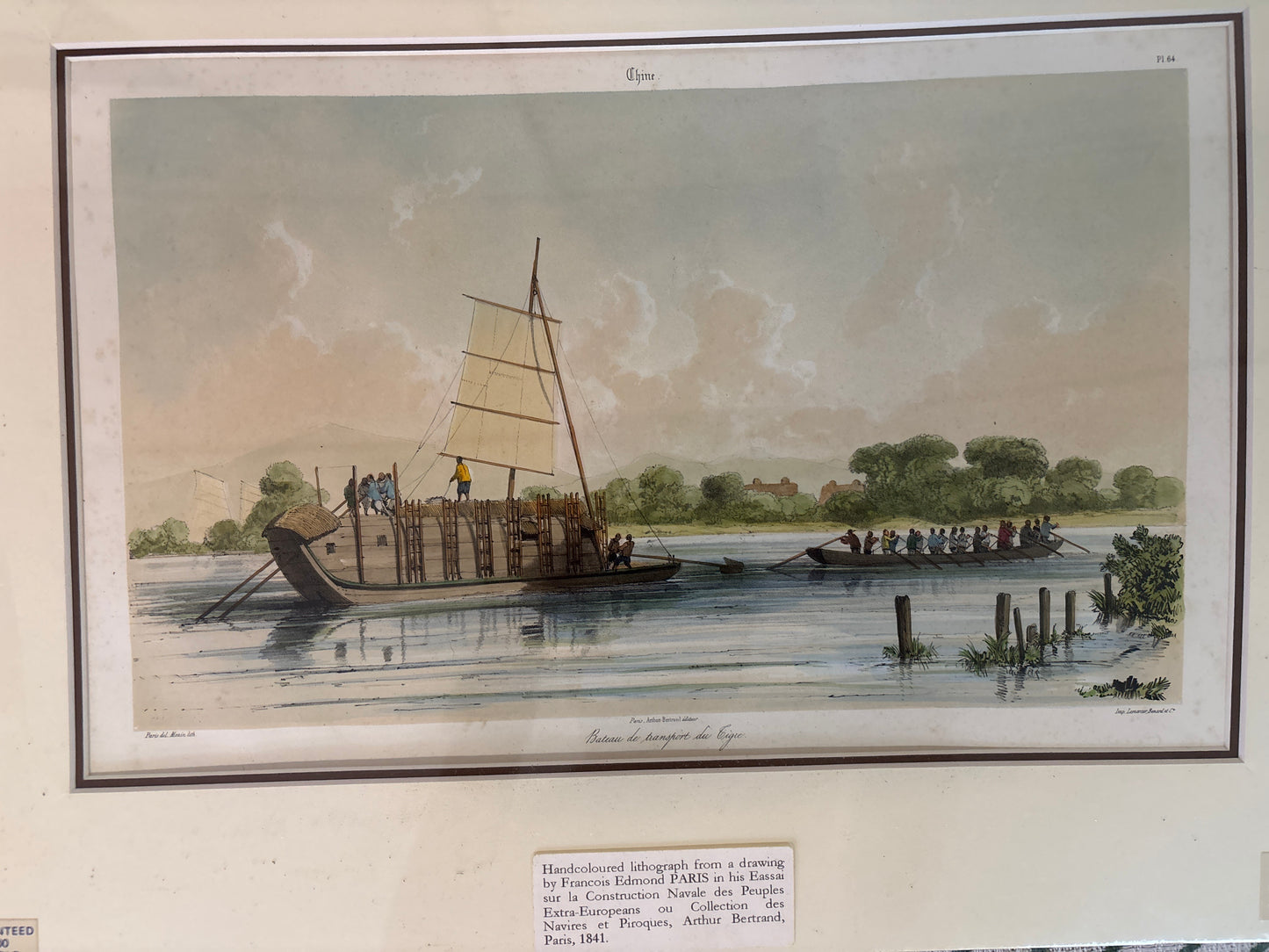 Bateau de transport de Canton - Paris 1841