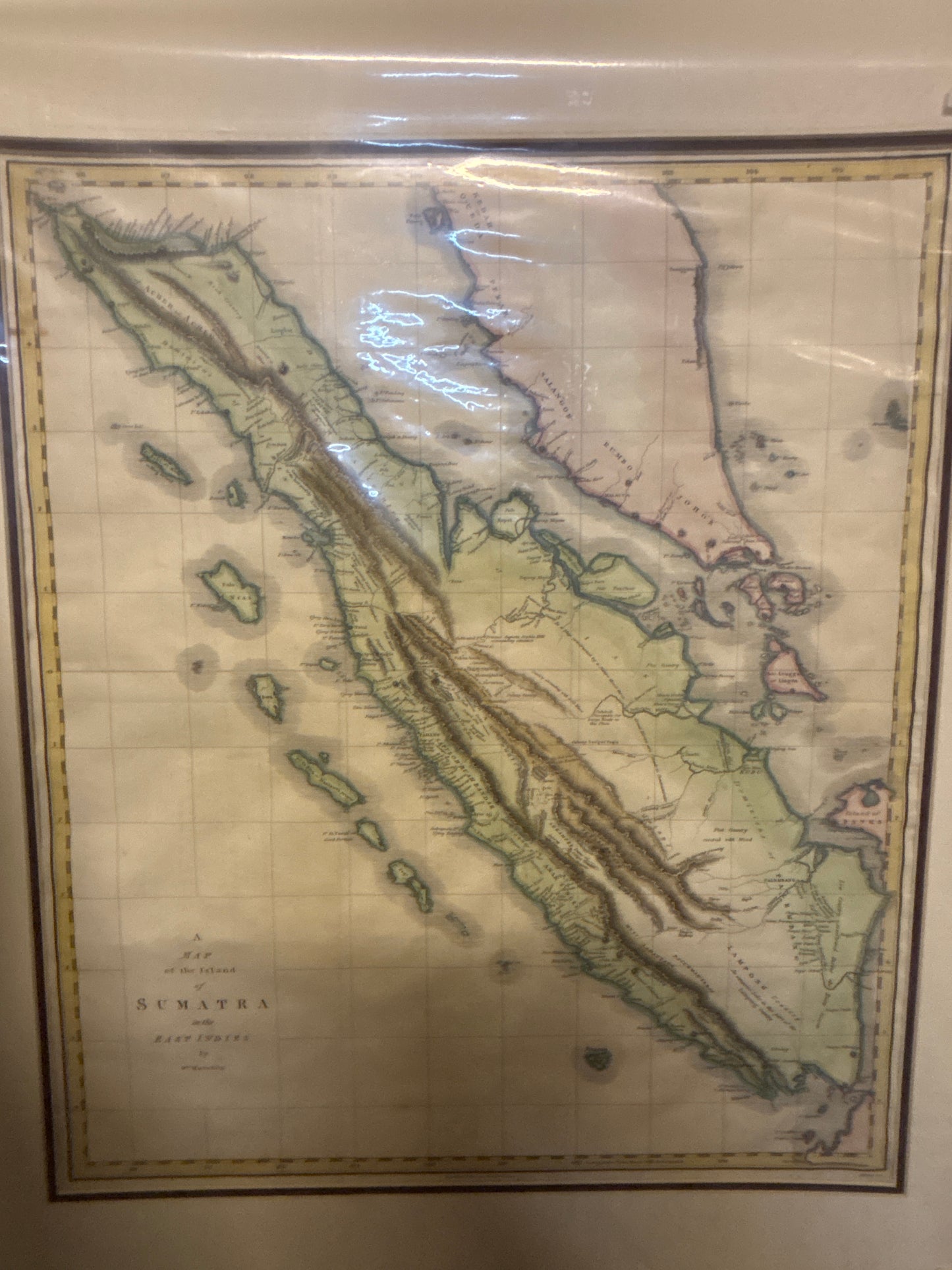 A Map of the Island of Sumatra with the East Straits - Marsden 1811