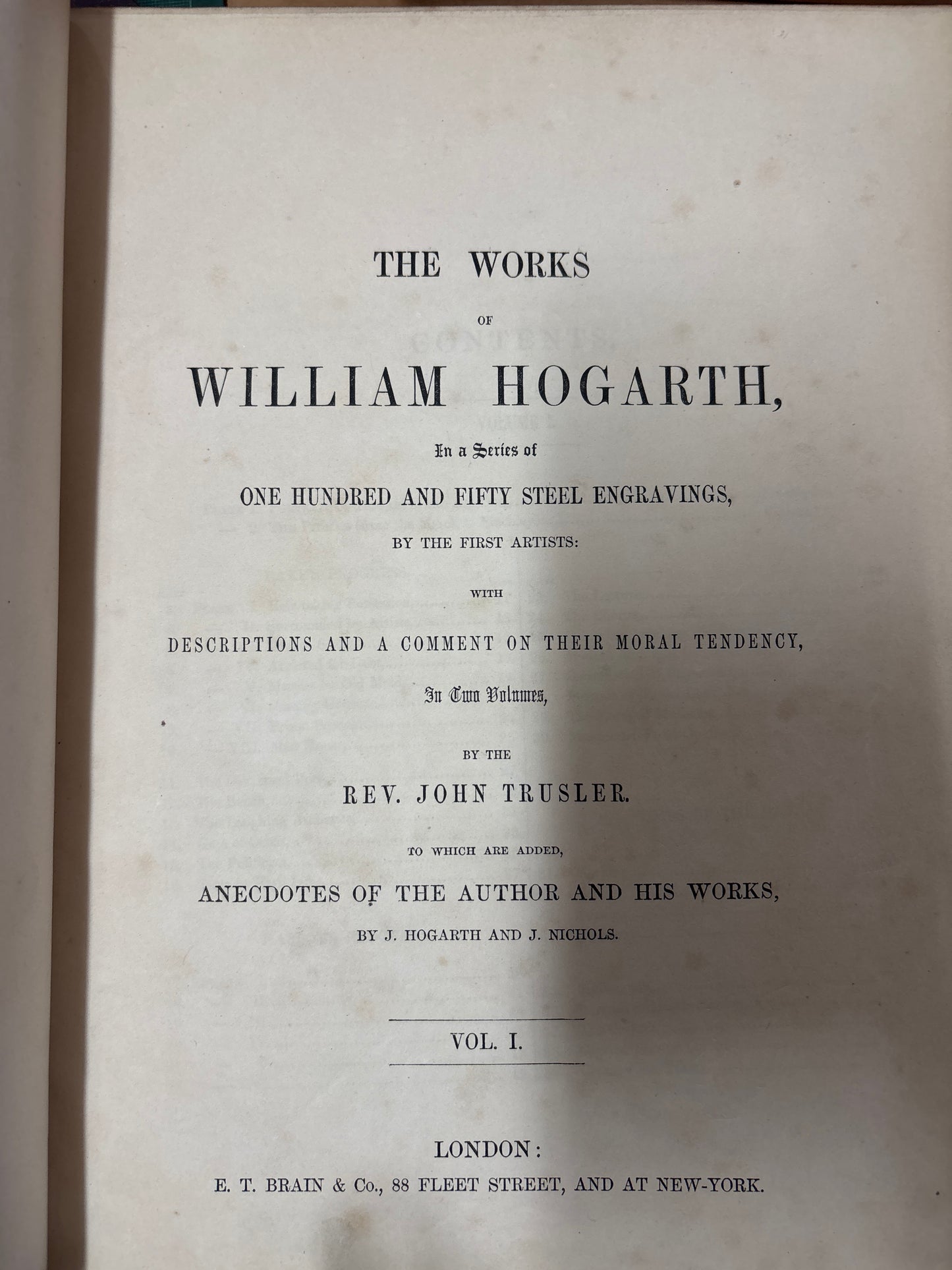 The Works of William Hogarth (2-Vol Set) c.1850