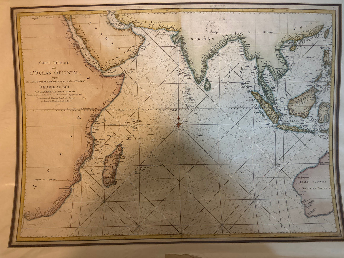 Carte Réduite de l'Ocean Oriental - Mannevillette 1775