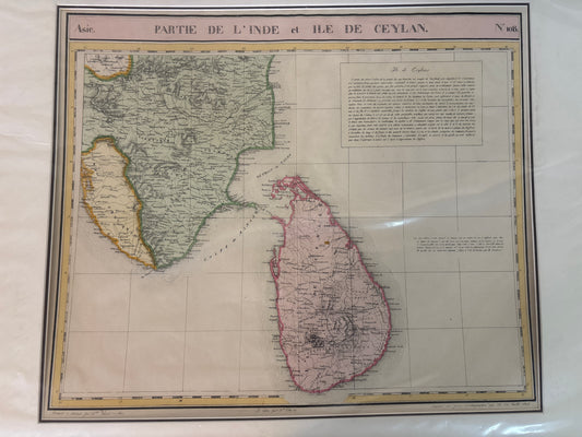 Partie de l'Inde et Ile de Ceylan - Vandermaelen, 1825