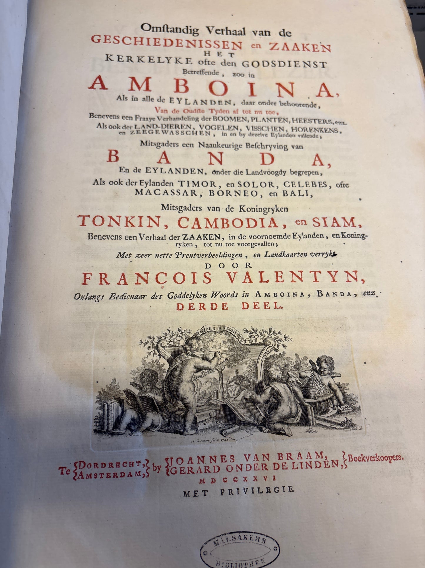 Oud en Nieuw Oost-Indiën (Old and New East Indies) - Valentyn 1724–1726