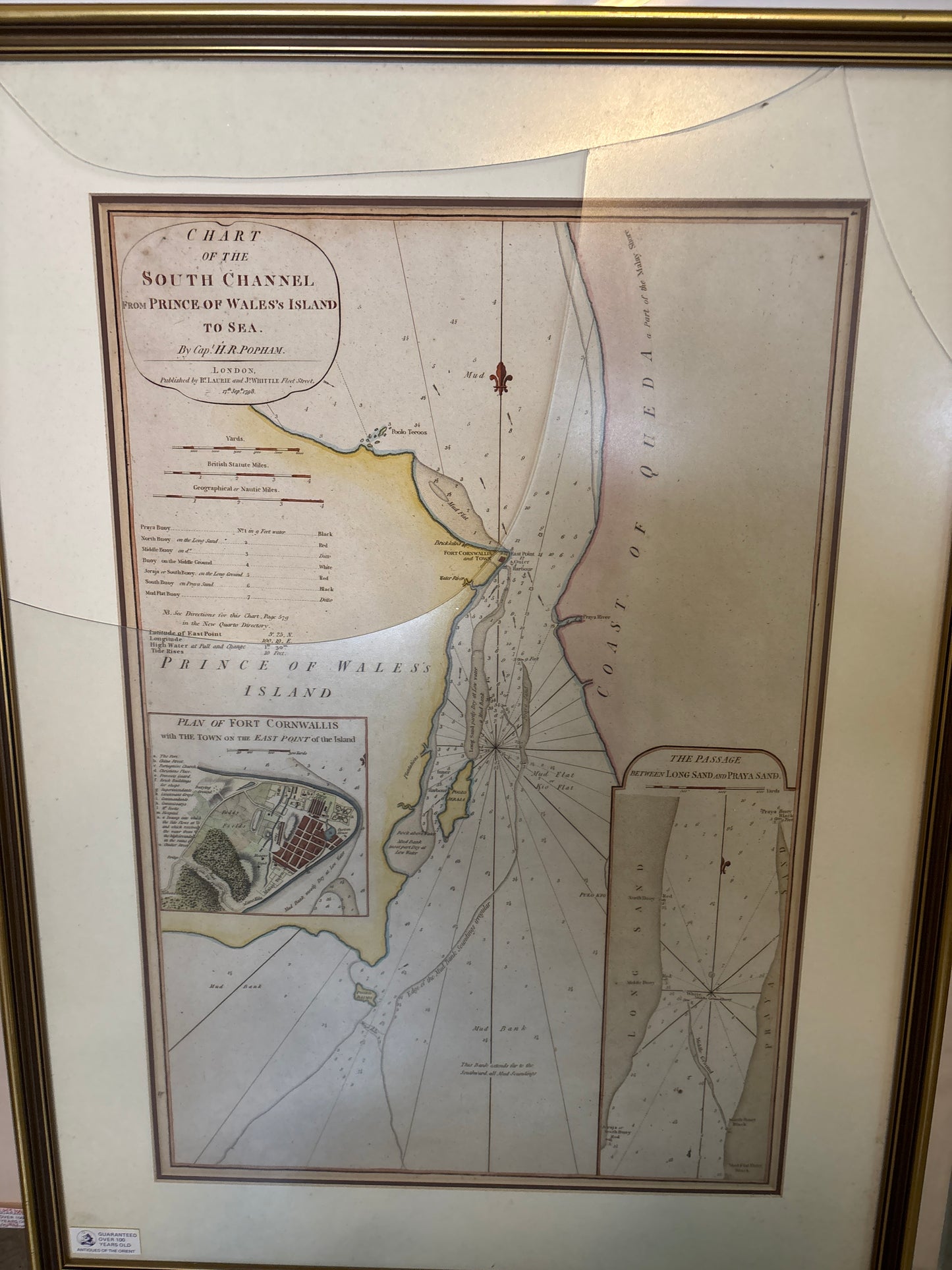Chart of the South Channel from Prince of Wales's Island to Sea - Popham, 1798