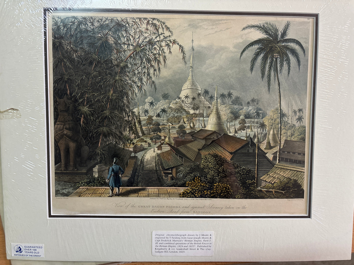 Great Dagon Pagoda...Rangoon - J Moore 1822