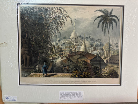 Great Dagon Pagoda...Rangoon - J Moore 1822