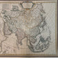 Vintage map of Asia with decorative border and title
