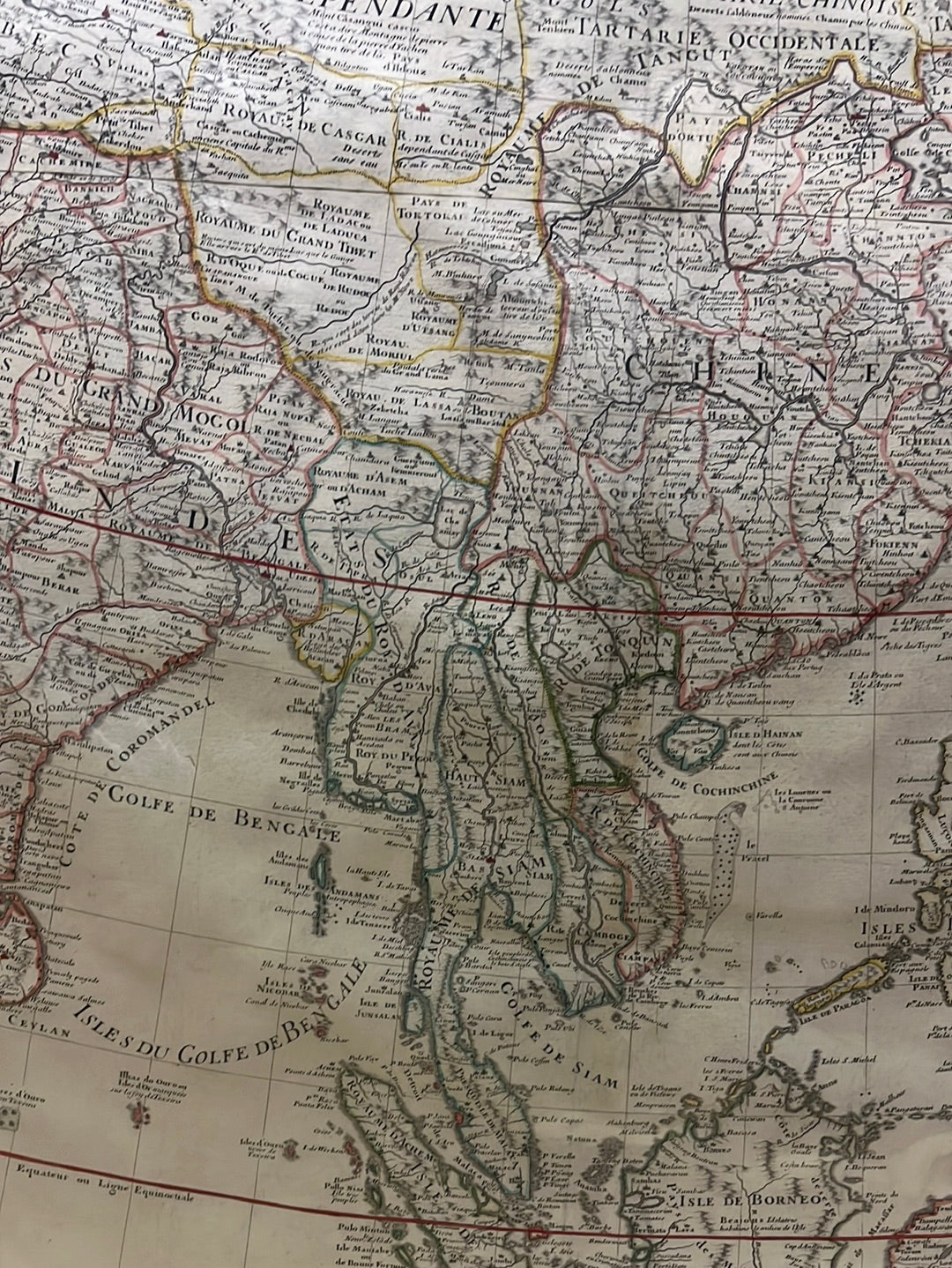 Carte Des Indes et de la Chine - de l'Isle 1705