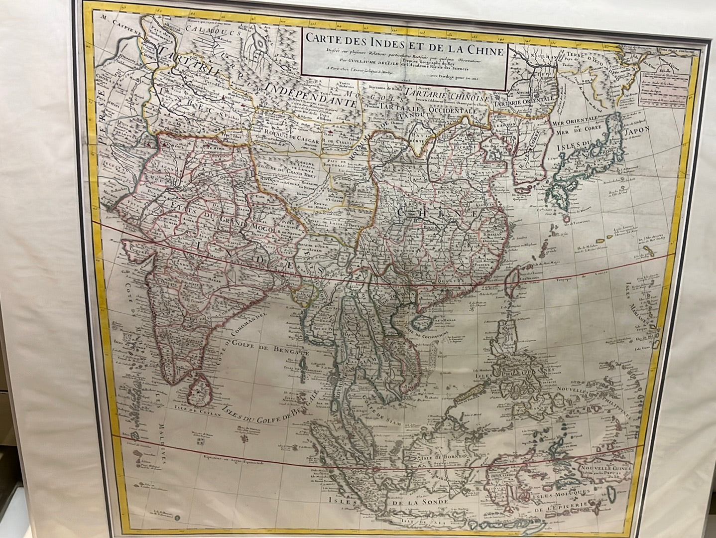 Carte Des Indes et de la Chine - de l'Isle 1705