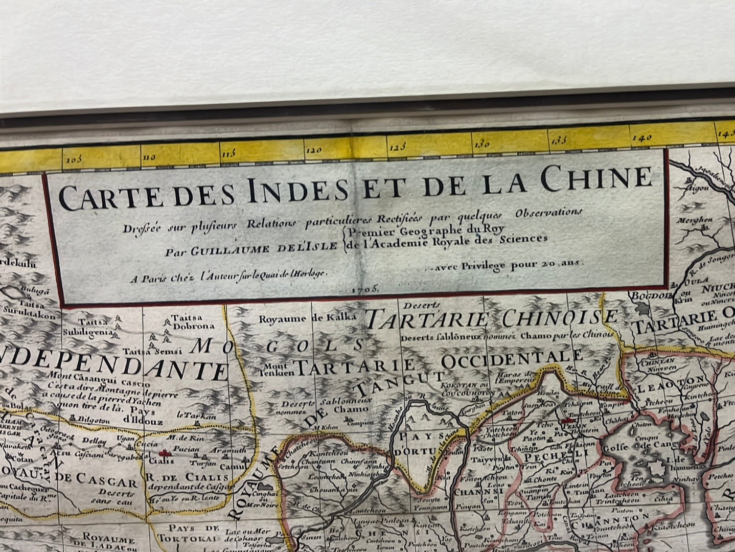 Carte Des Indes et de la Chine - de l'Isle 1705