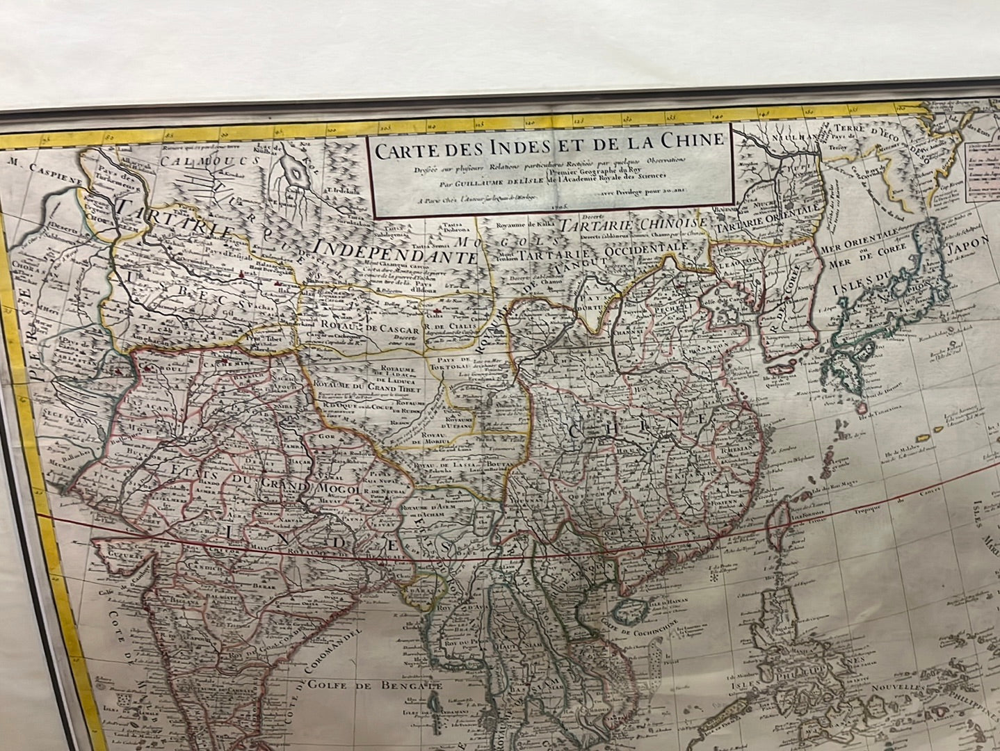 Carte Des Indes et de la Chine - de l'Isle 1705