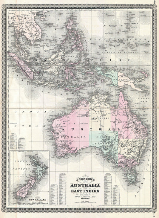 Australia and East Indies - Johnson 1867