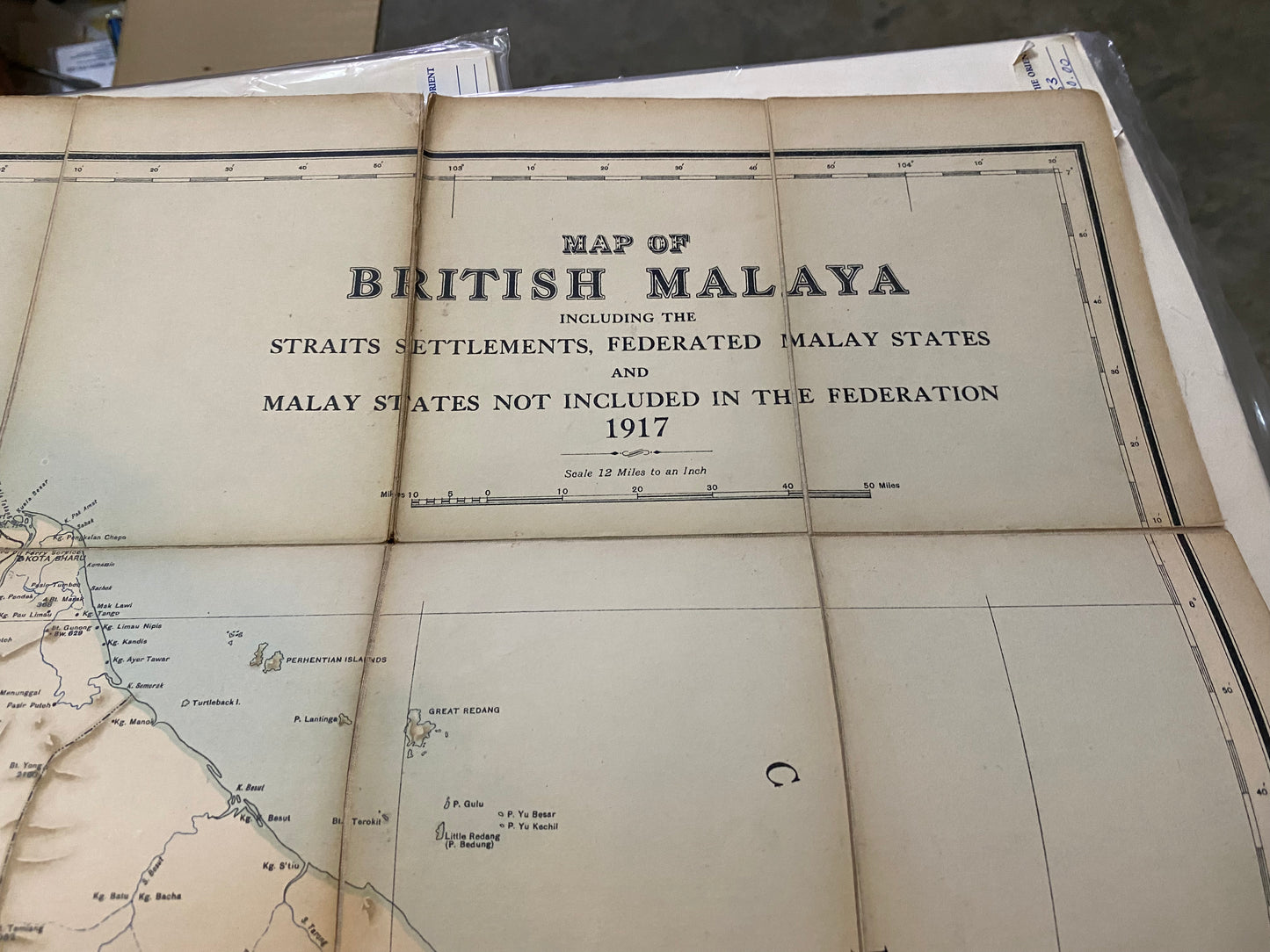 General Map British Malaya - 1917