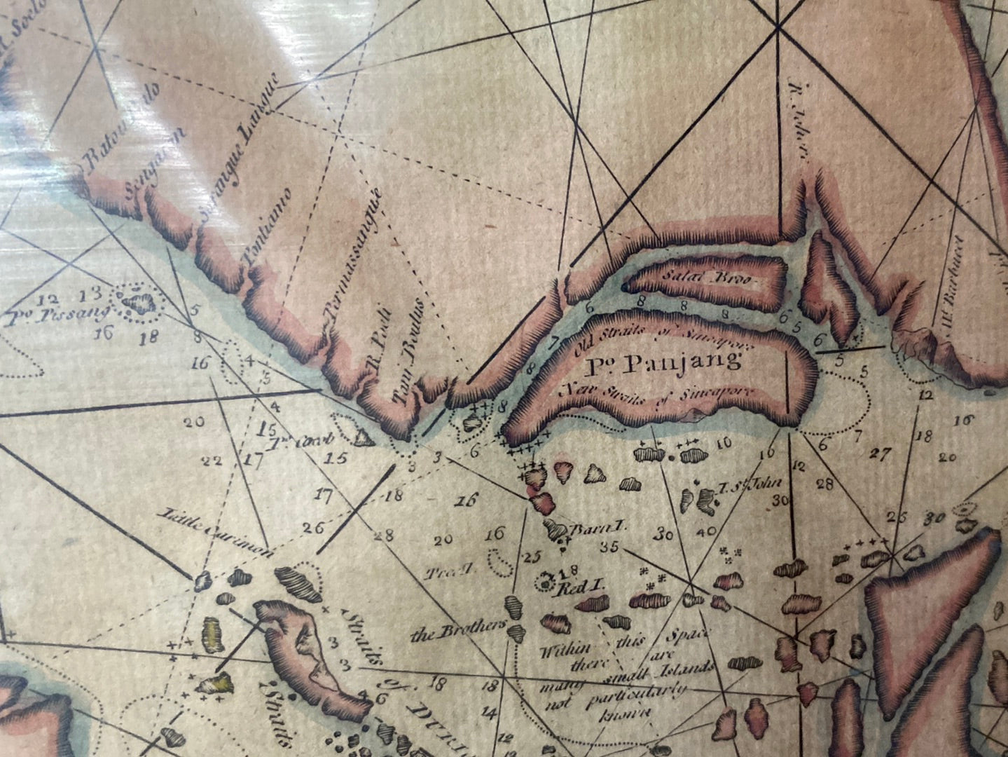 A Chart of the Seas between the Straits of Banca and Po. Timon: with Eastern Part of the Straits of Malacca - Herbert 1760